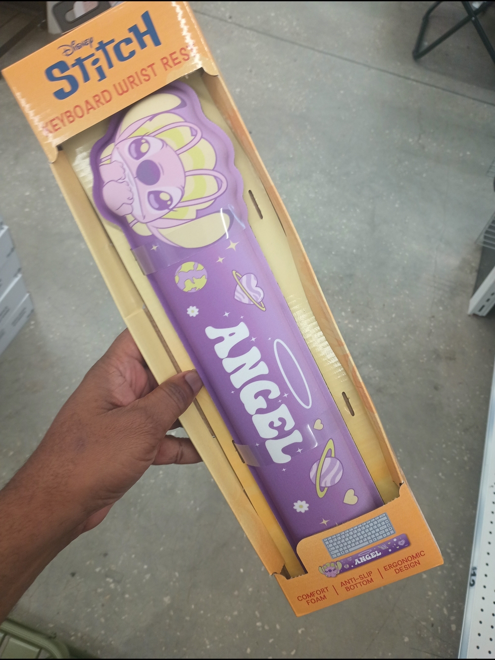 Disney Angel Purple Keyboard Wrist Rest with Pastel Accents